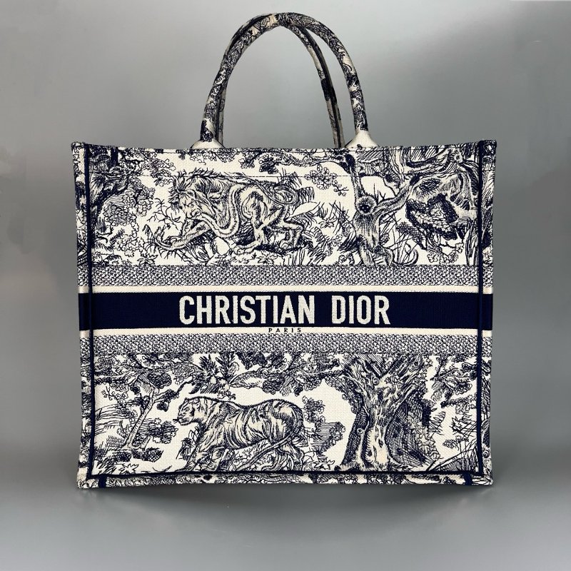 DIOR 老虎刺繡BOOKTOTE包 大款-0