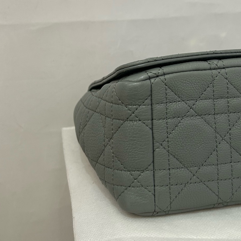 Dior caro 霧霾藍金釦中號-5