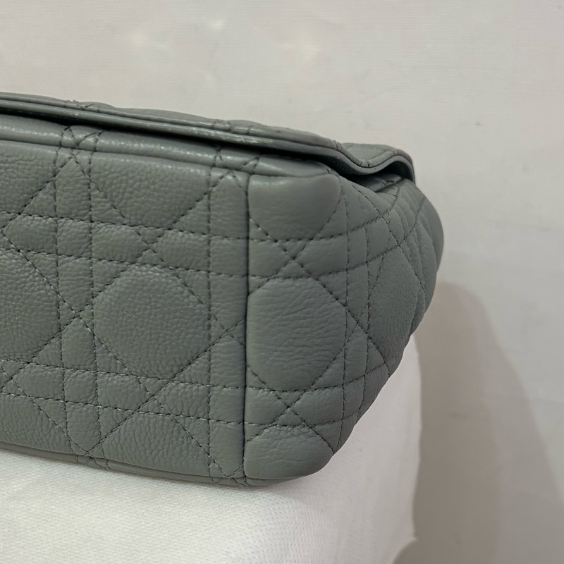 Dior caro 霧霾藍金釦中號-6