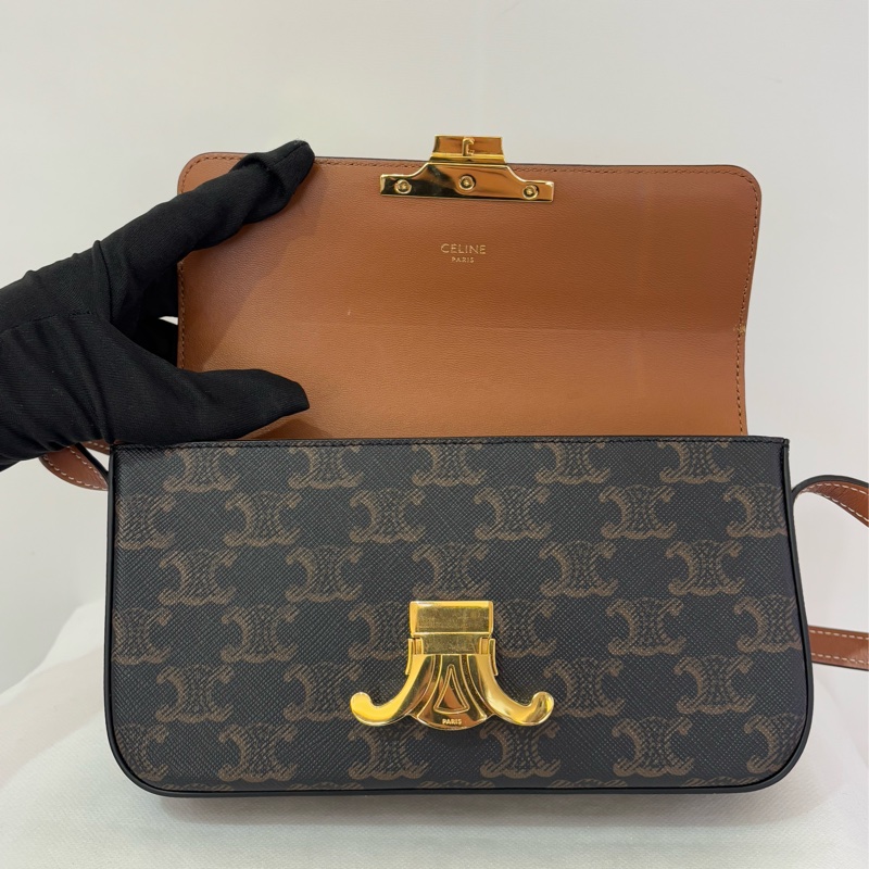 Celine字花凱旋門肩背包-6