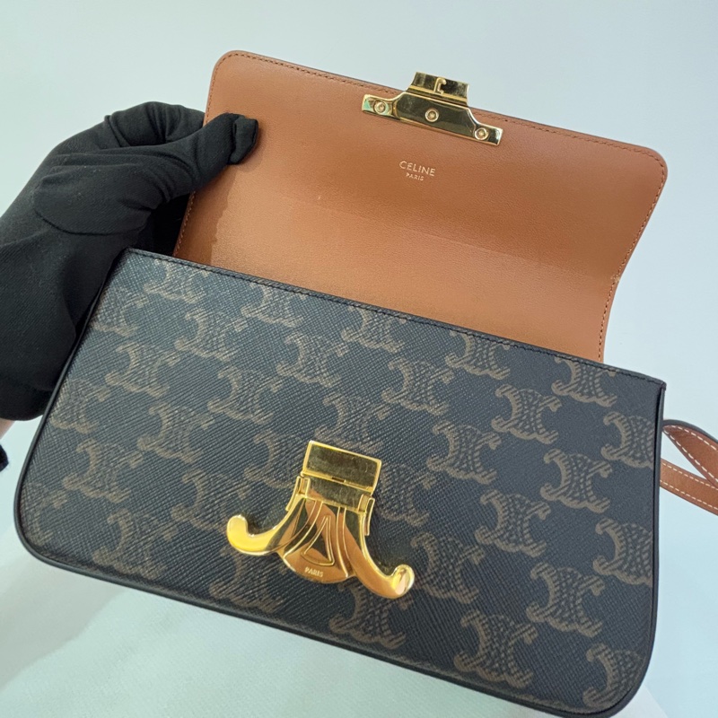 Celine字花凱旋門肩背包-8