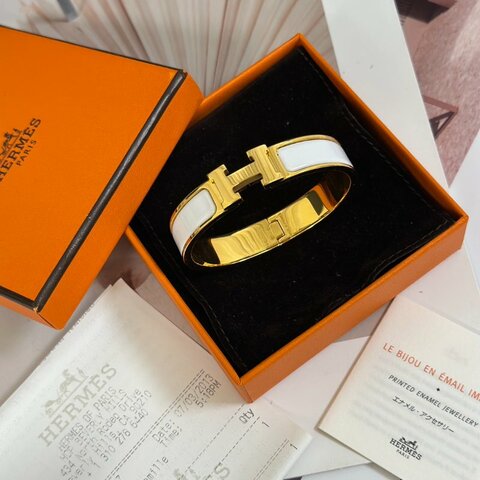 HERMES Clic H手環 - 白金