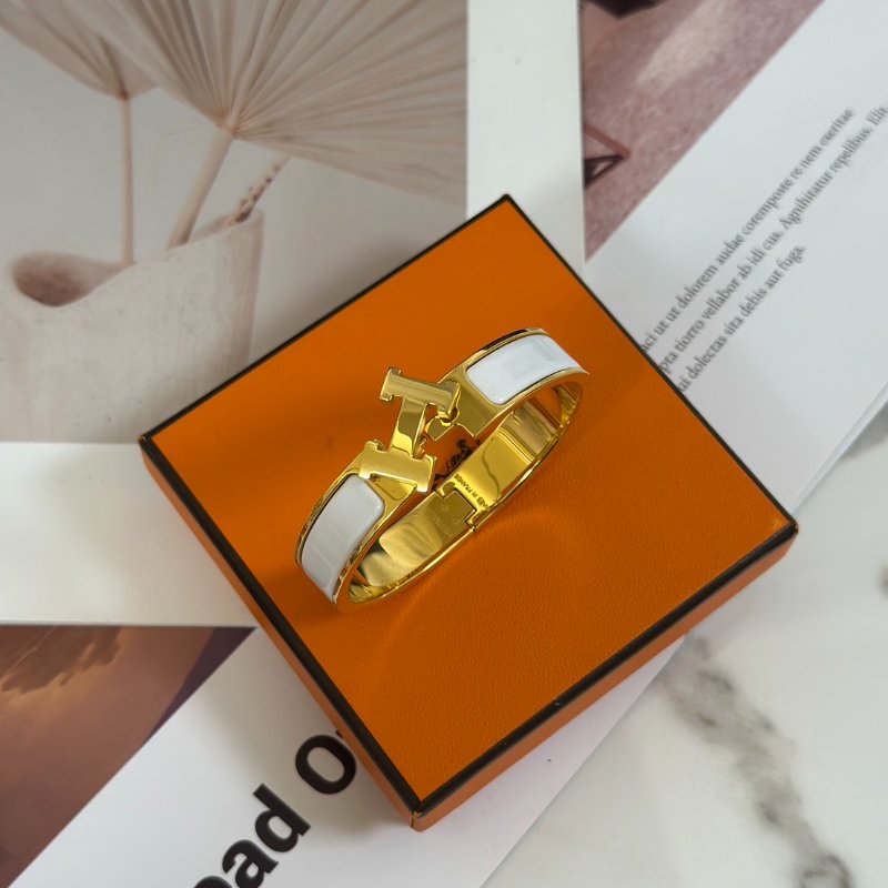 HERMES Clic H手環 - 白金-2