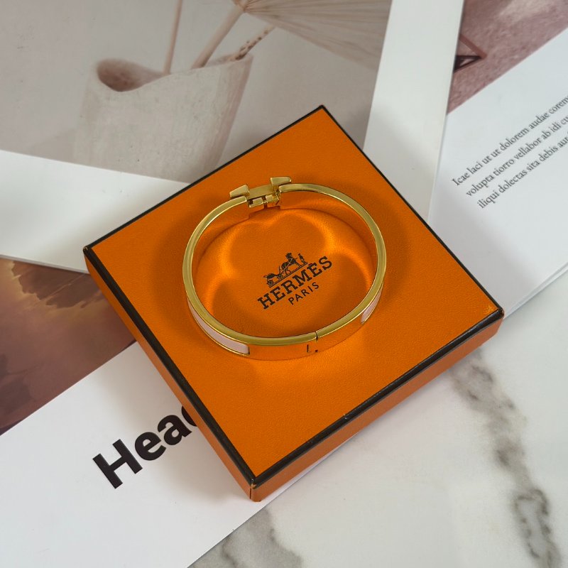 HERMES Clic H手環 - 白金-6