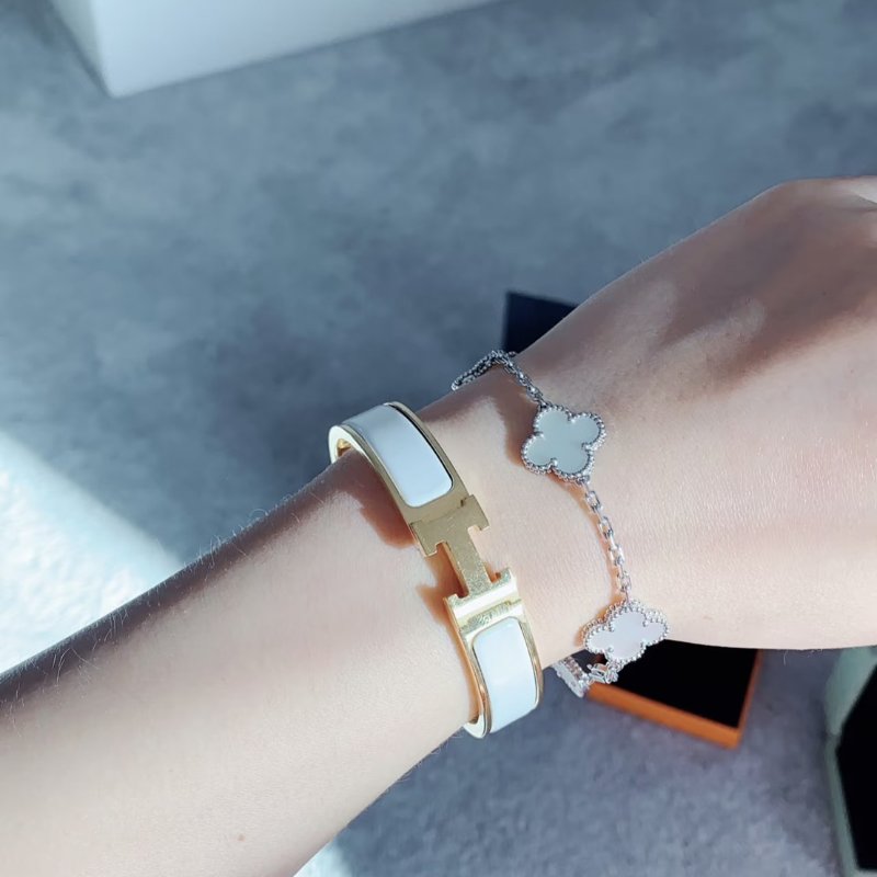 HERMES Clic H手環 - 白金-9