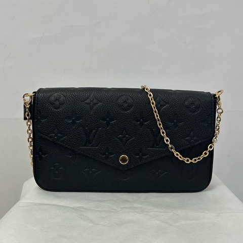 Louis Vuitton 黑壓紋三合一鏈包