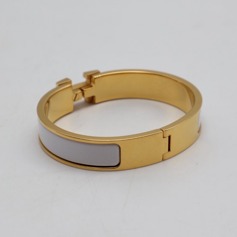 HERMES Clic H手環 - 白金-2