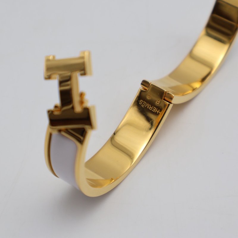 HERMES Clic H手環 - 白金-4