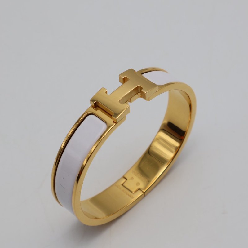 HERMES Clic H手環 - 白金-6