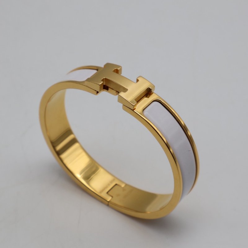 HERMES Clic H手環 - 白金-7