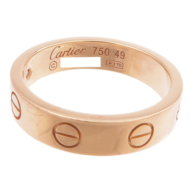 CARTIER 18K玫瑰金Love Ring鑽石戒指Cartier#49/US#5-4