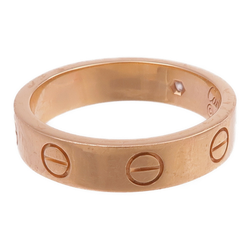 CARTIER 18K玫瑰金Love Ring鑽石戒指Cartier#49/US#5-8