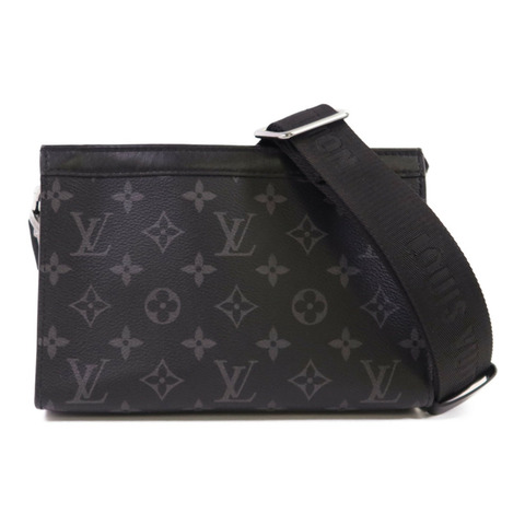 LOUIS VUITTON Monogram Eclipse Gastony銀扣肩背袋