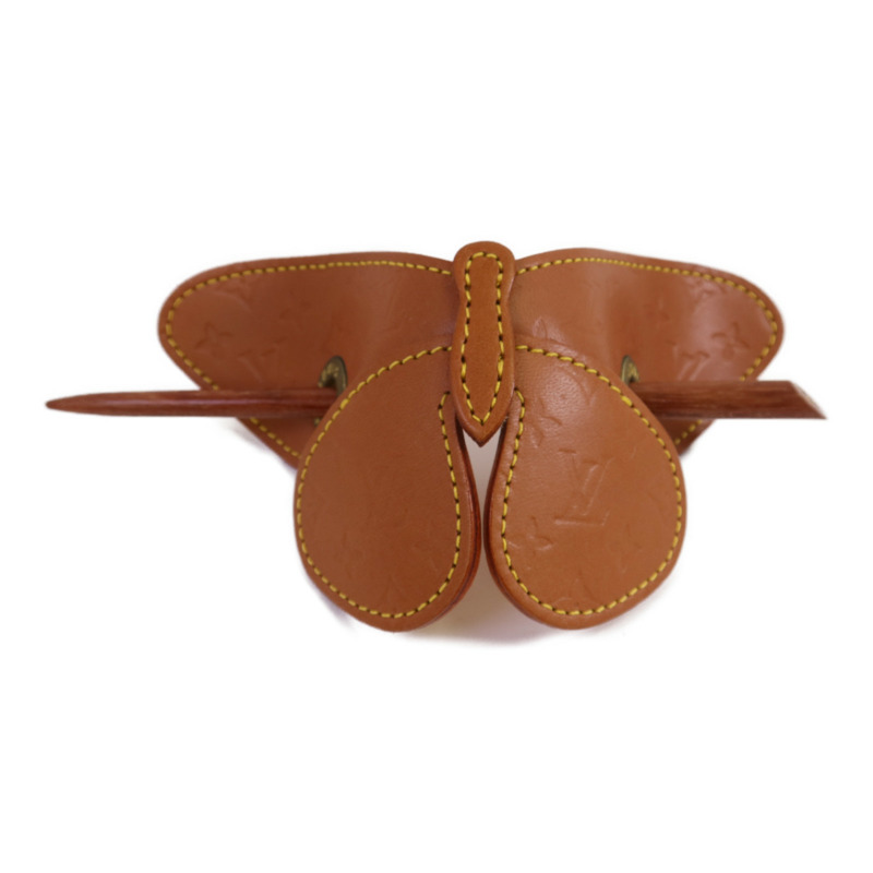 LOUIS VUITTON 皮革Butterfly Hair Pin Barrette髮飾-0