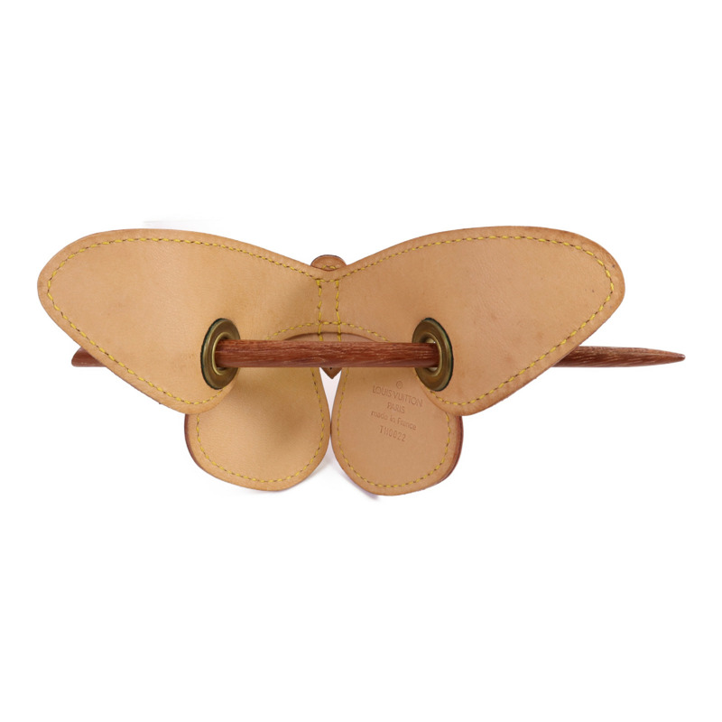 LOUIS VUITTON 皮革Butterfly Hair Pin Barrette髮飾-2
