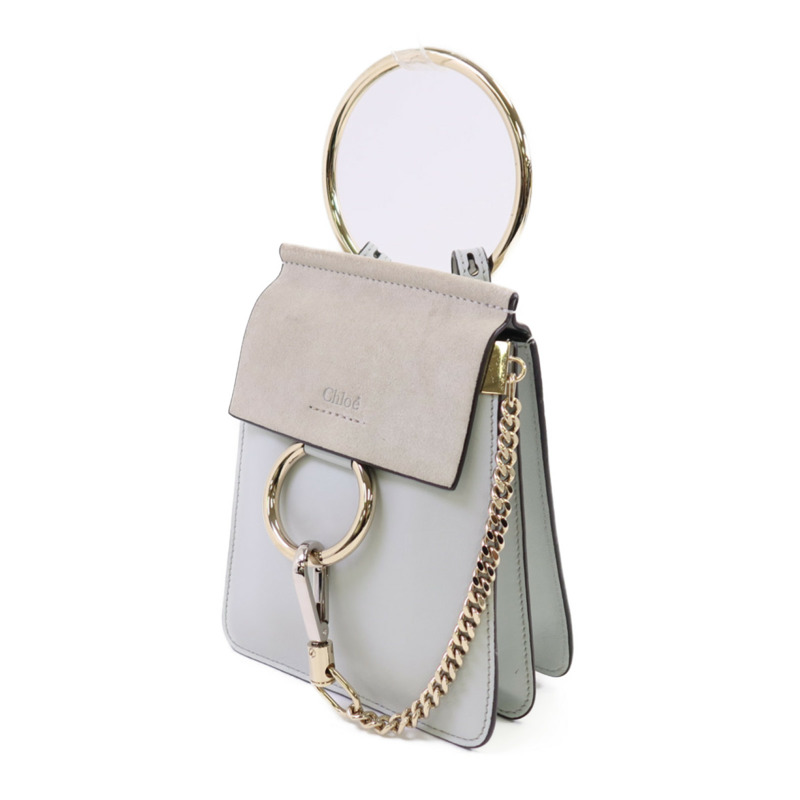 Chloe 牛皮皮革/麂皮皮革Feye金扣手挽肩背兩用袋-2