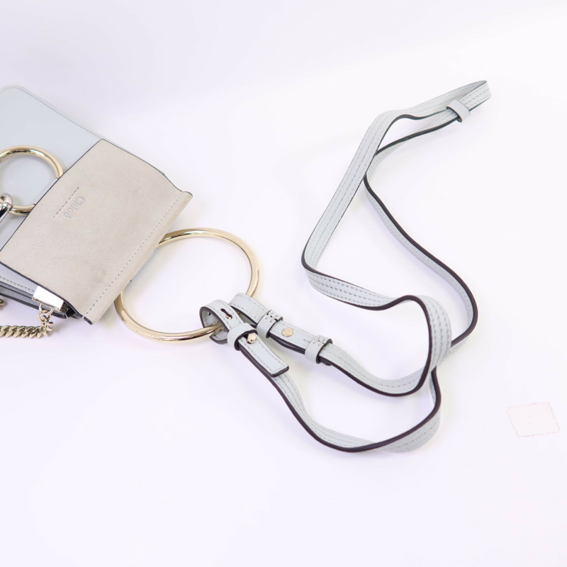 Chloe 牛皮皮革/麂皮皮革Feye金扣手挽肩背兩用袋-4