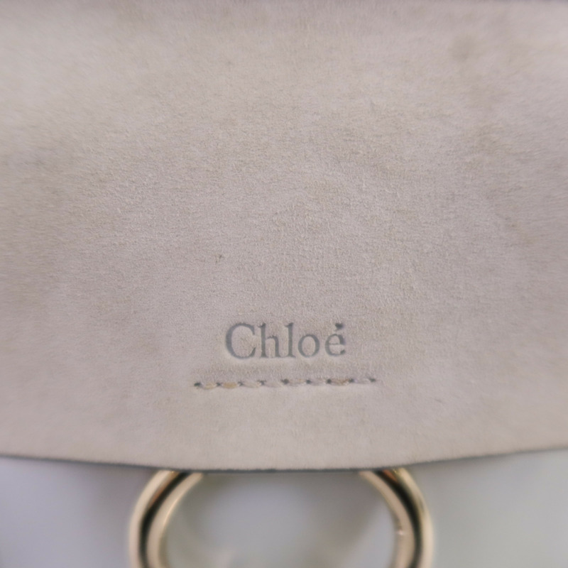 Chloe 牛皮皮革/麂皮皮革Feye金扣手挽肩背兩用袋-9