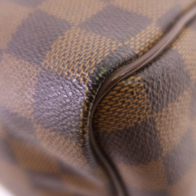 LOUIS VUITTON Damier Ebene Speedy 25金扣手挽袋-8