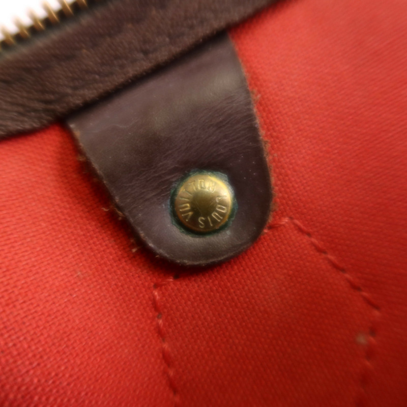 LOUIS VUITTON Damier Ebene Speedy 25金扣手挽袋-13