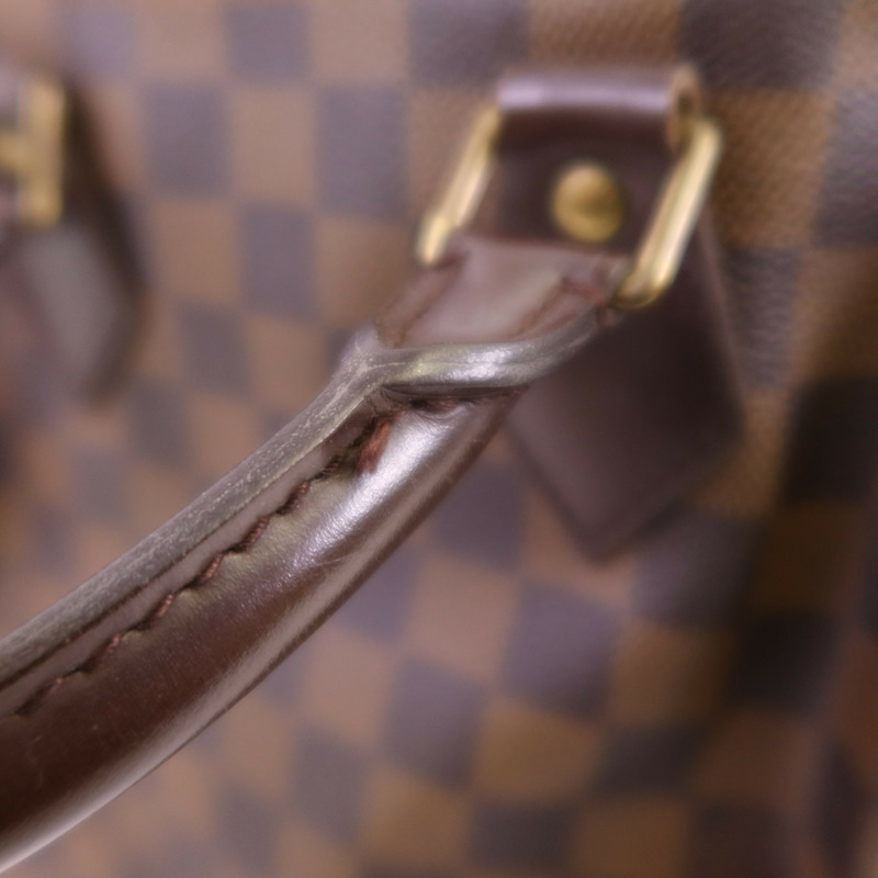 LOUIS VUITTON Damier Ebene Speedy 25金扣手挽袋-15