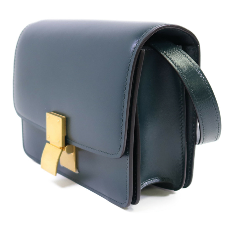 CELINE 牛皮皮革Mini Classic Box金扣肩背袋-2