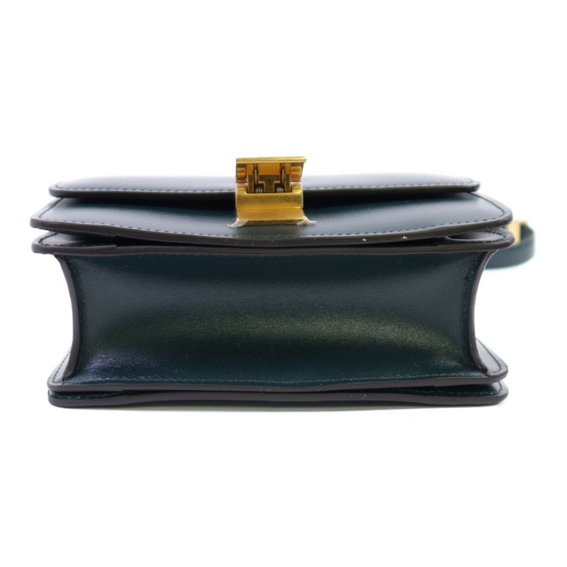 CELINE 牛皮皮革Mini Classic Box金扣肩背袋-3