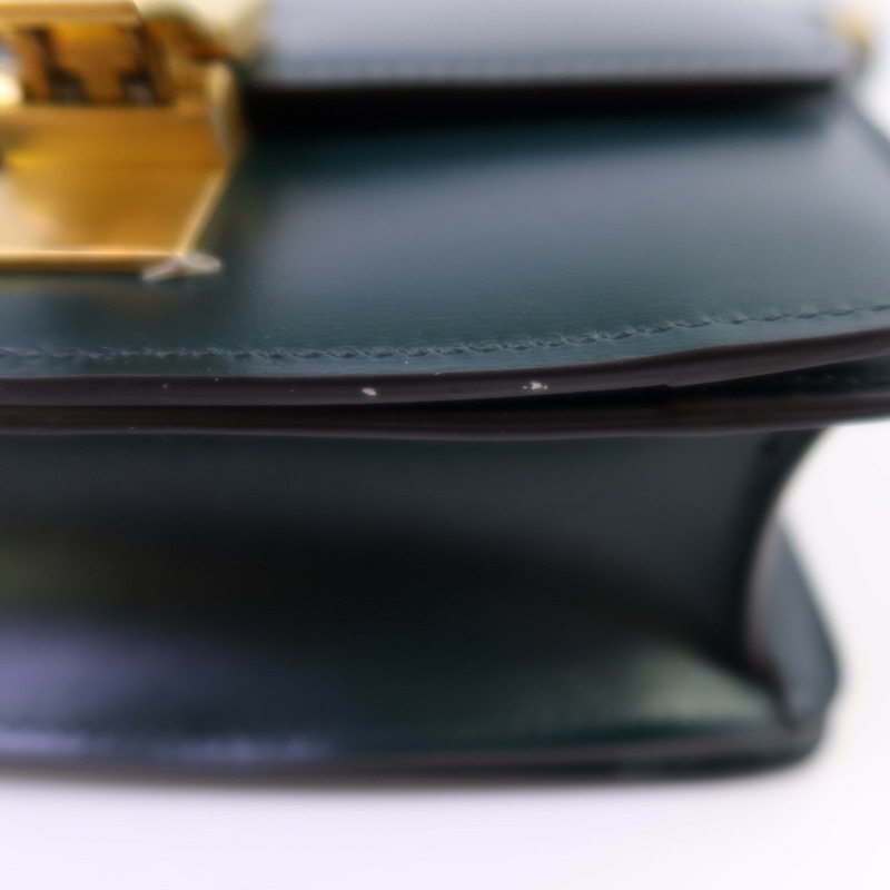 CELINE 牛皮皮革Mini Classic Box金扣肩背袋-4