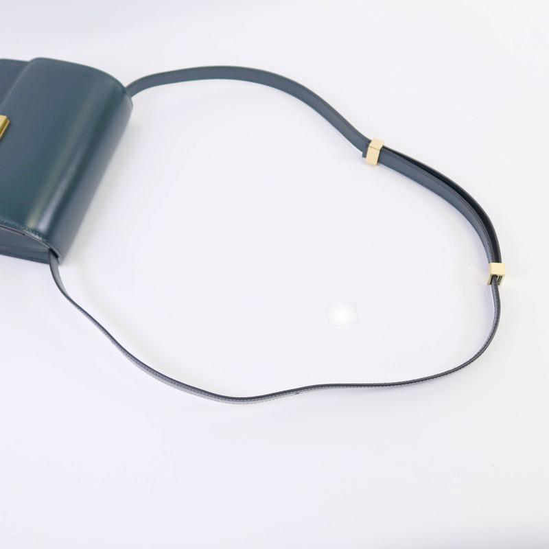 CELINE 牛皮皮革Mini Classic Box金扣肩背袋-5