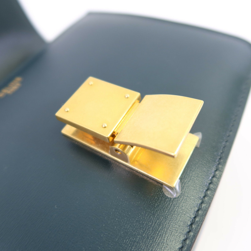 CELINE 牛皮皮革Mini Classic Box金扣肩背袋-12
