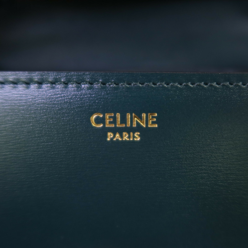 CELINE 牛皮皮革Mini Classic Box金扣肩背袋-13