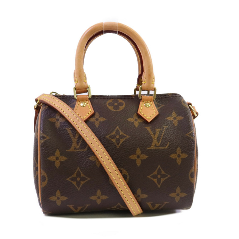 LOUIS VUITTON Monogram Nano Speedy金扣手挽肩背兩用袋-0