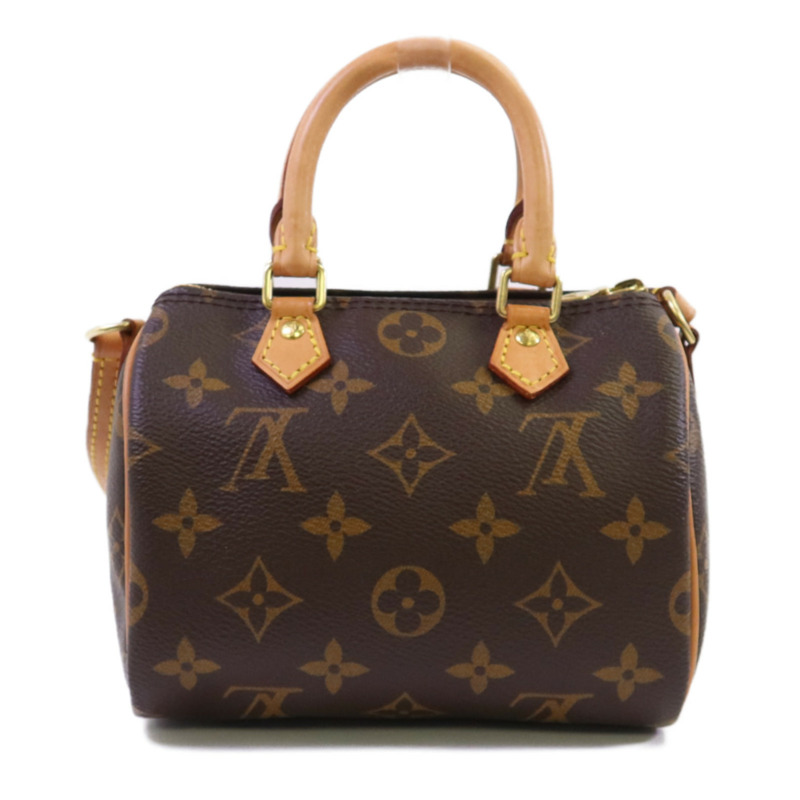 LOUIS VUITTON Monogram Nano Speedy金扣手挽肩背兩用袋-1