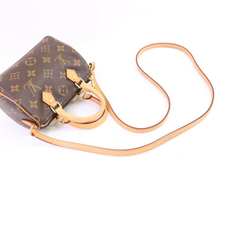 LOUIS VUITTON Monogram Nano Speedy金扣手挽肩背兩用袋-4