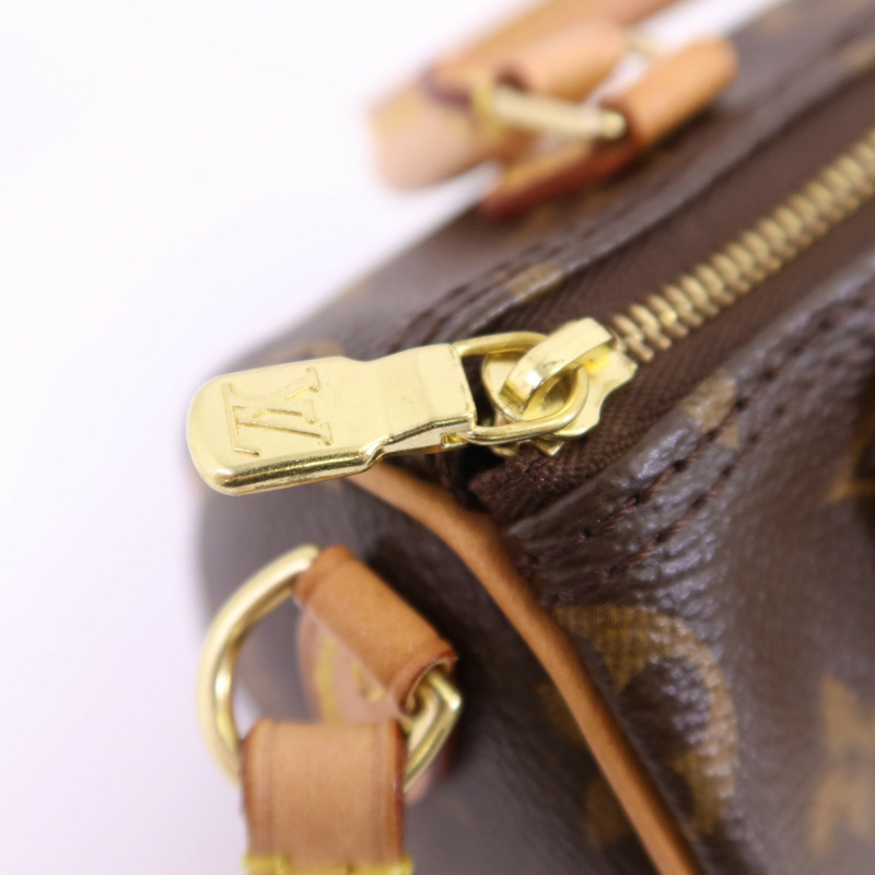 LOUIS VUITTON Monogram Nano Speedy金扣手挽肩背兩用袋-9