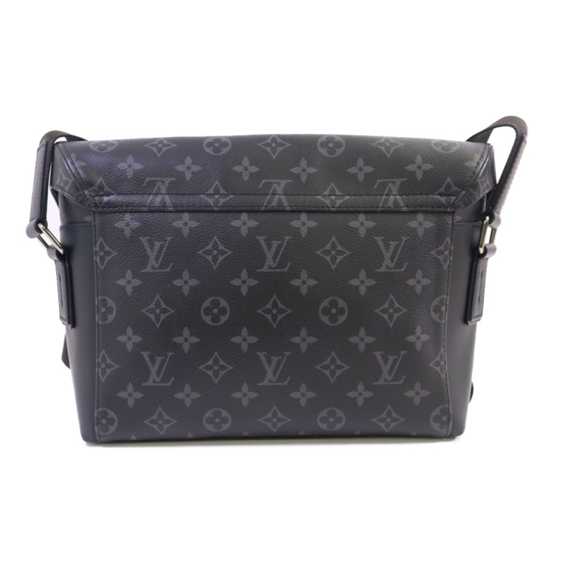 LOUIS VUITTON Monogram Eclipse Messenger PM Voyager銀扣肩背袋-1
