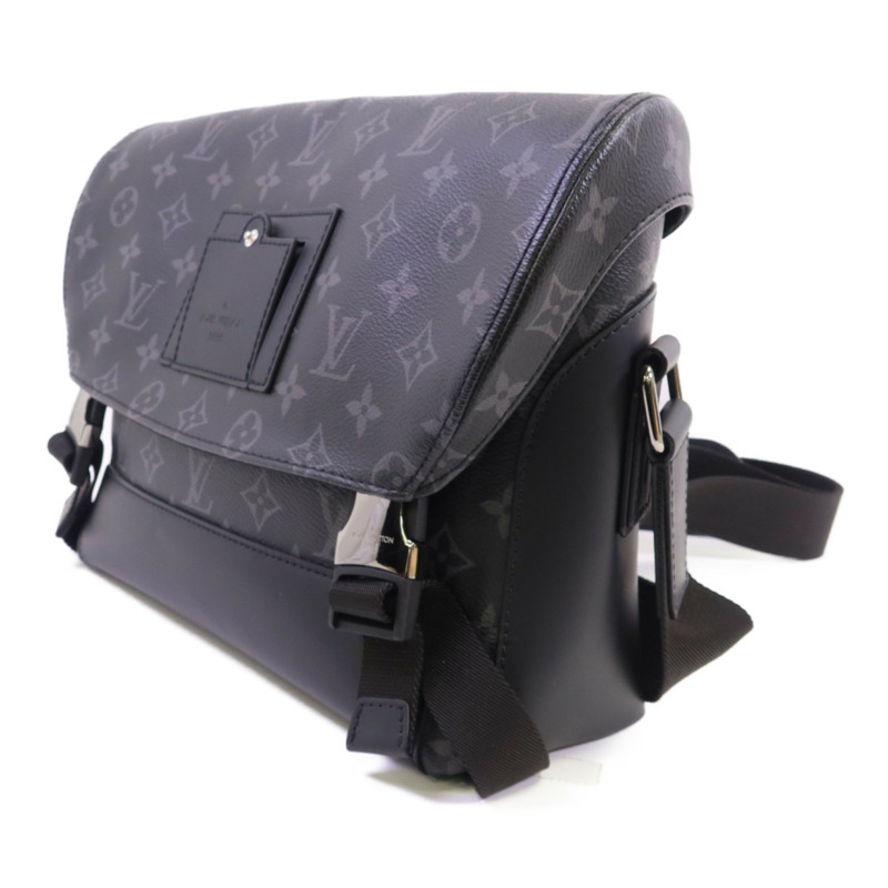LOUIS VUITTON Monogram Eclipse Messenger PM Voyager銀扣肩背袋-2