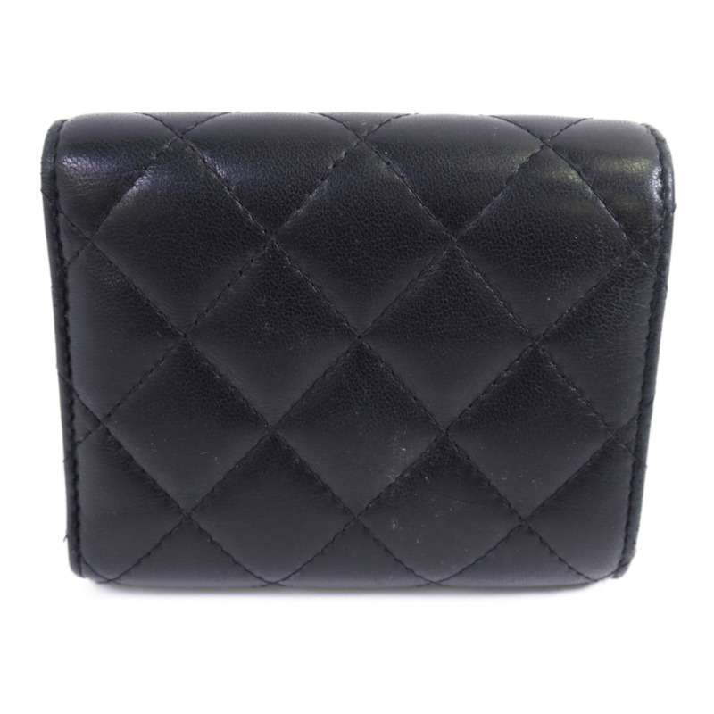 CHANEL 羊皮皮革Wallet金扣錢包-1