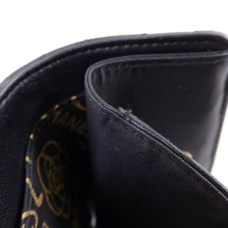 CHANEL 羊皮皮革Wallet金扣錢包-17