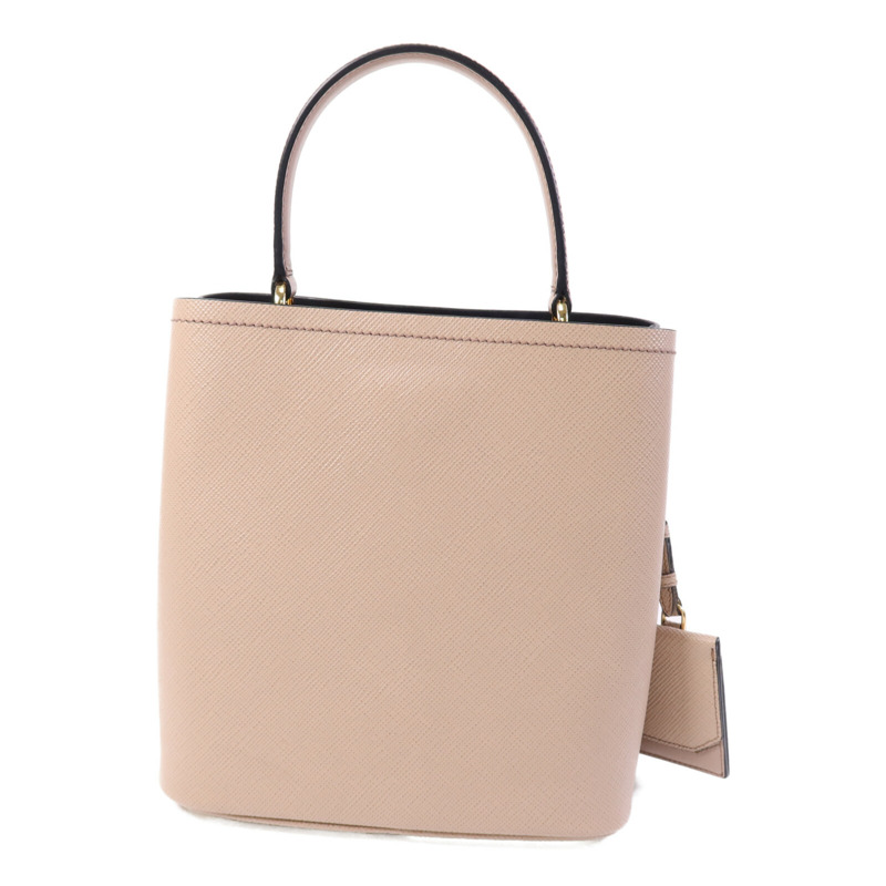 PRADA Saffiano皮革Panier金扣手挽肩背兩用袋-1