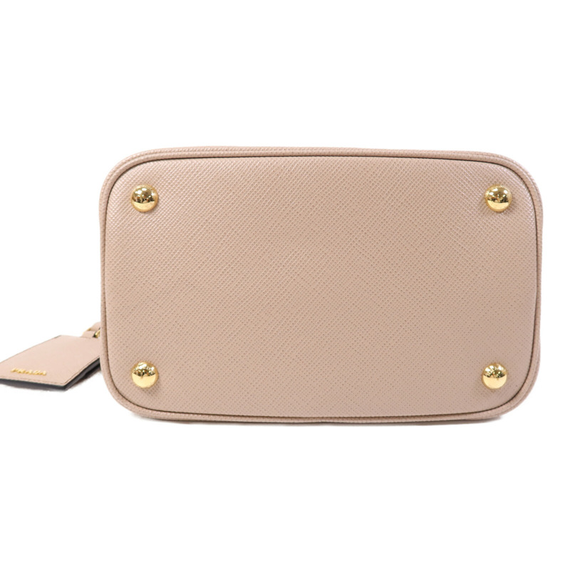 PRADA Saffiano皮革Panier金扣手挽肩背兩用袋-3