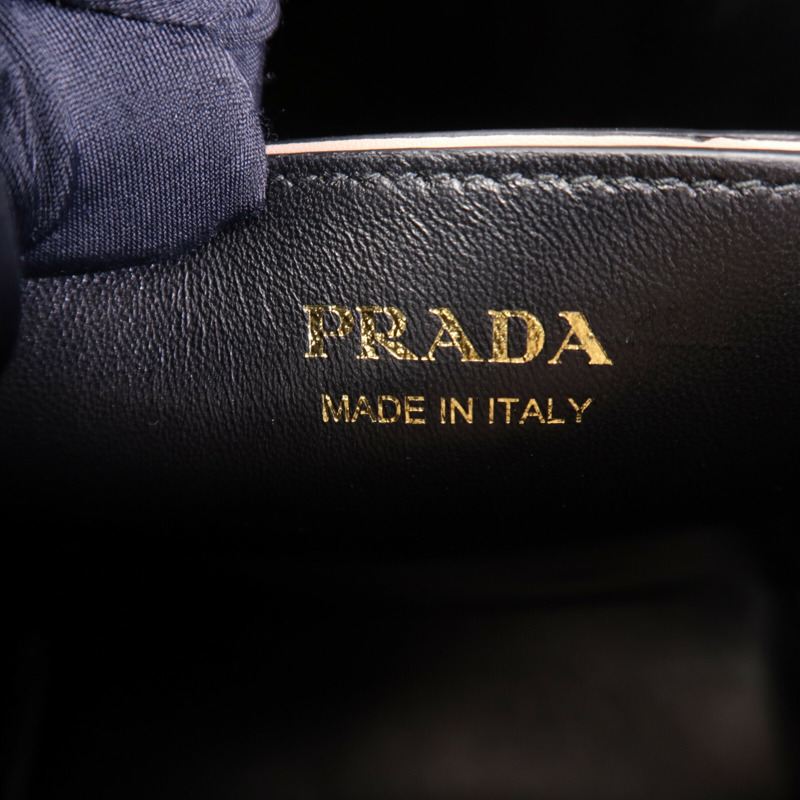 PRADA Saffiano皮革Panier金扣手挽肩背兩用袋-5