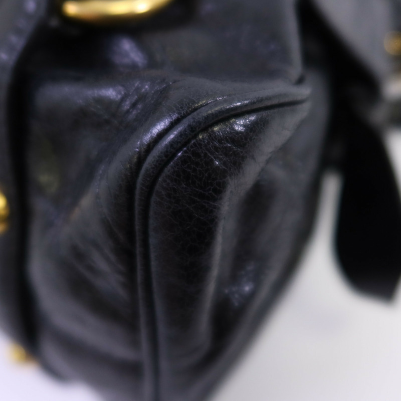 Miu Miu 牛皮皮革Vittelo Lux Mini Bow金扣手挽肩背兩用袋-10