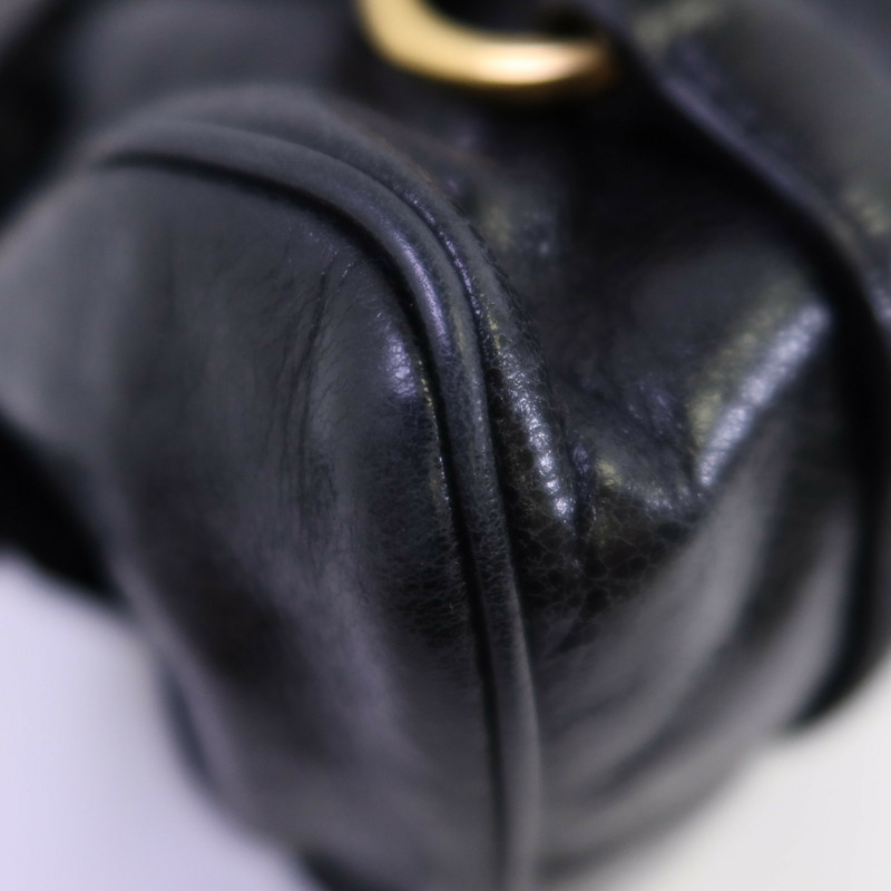 Miu Miu 牛皮皮革Vittelo Lux Mini Bow金扣手挽肩背兩用袋-11