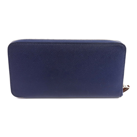 HERMES Epsom皮革Silk'In Classique Long Wallet銀扣拉鏈長錢包