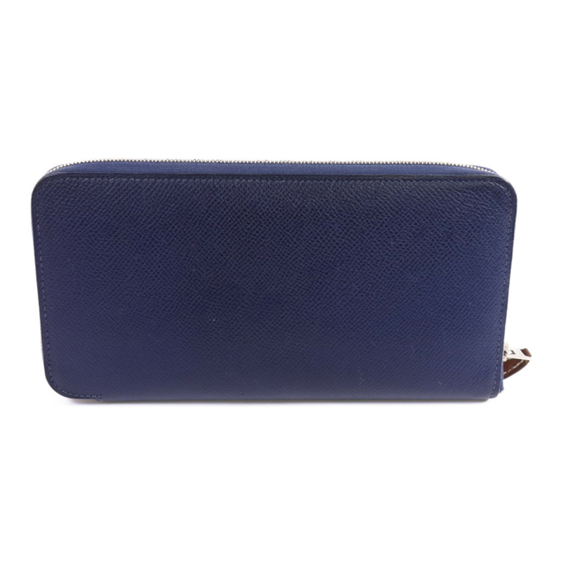 HERMES Epsom皮革Silk'In Classique Long Wallet銀扣拉鏈長錢包-0