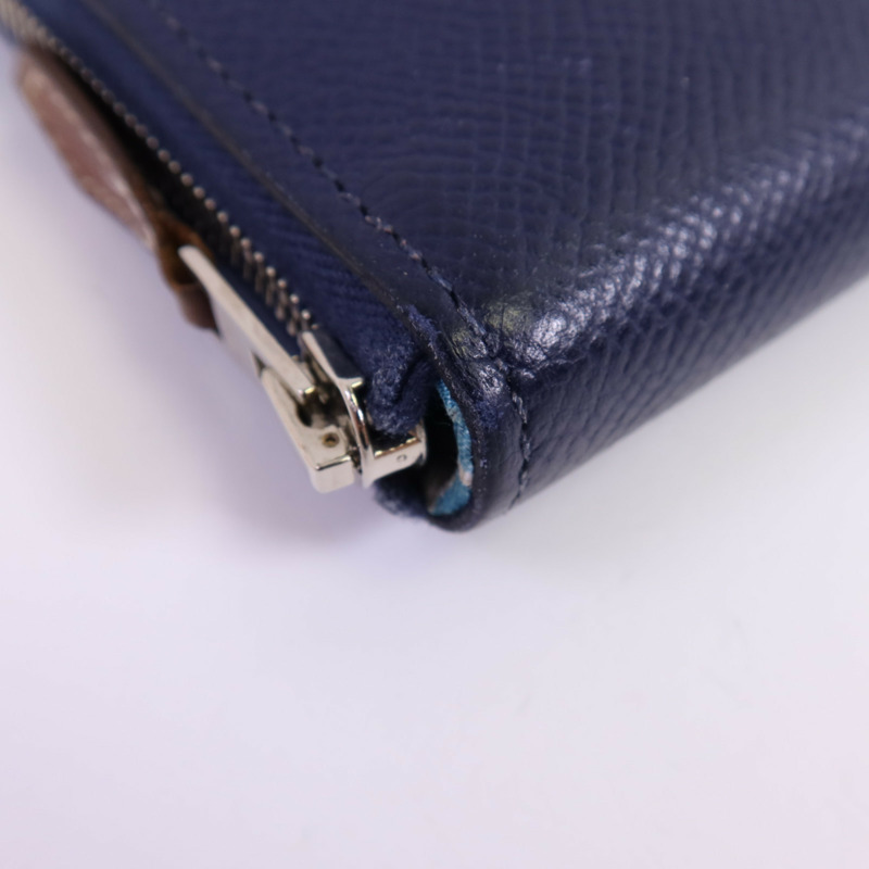 HERMES Epsom皮革Silk'In Classique Long Wallet銀扣拉鏈長錢包-4