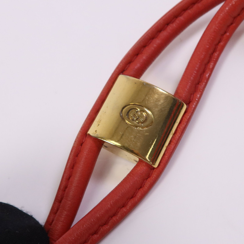 GUCCI 牛皮皮革/塗層帆布Vintage Shoulder Bag金扣肩背袋-7