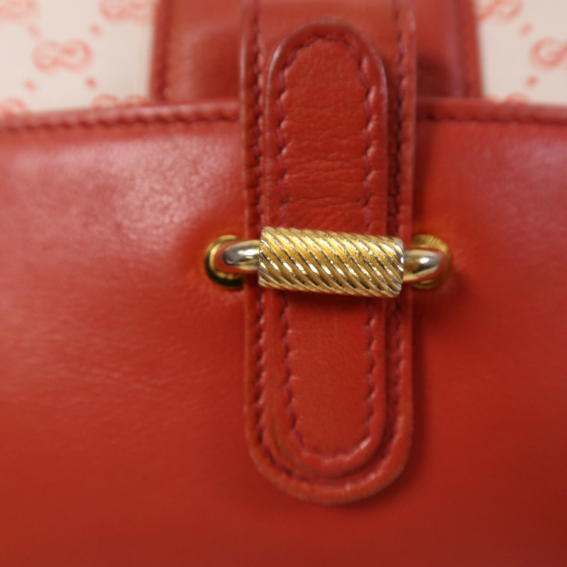 GUCCI 牛皮皮革/塗層帆布Vintage Shoulder Bag金扣肩背袋-15