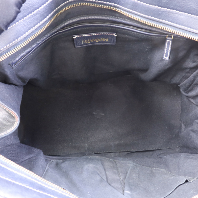 YVES SAINT LAURENT 牛仔布Cabas Chyc Handbag金扣手挽袋-4